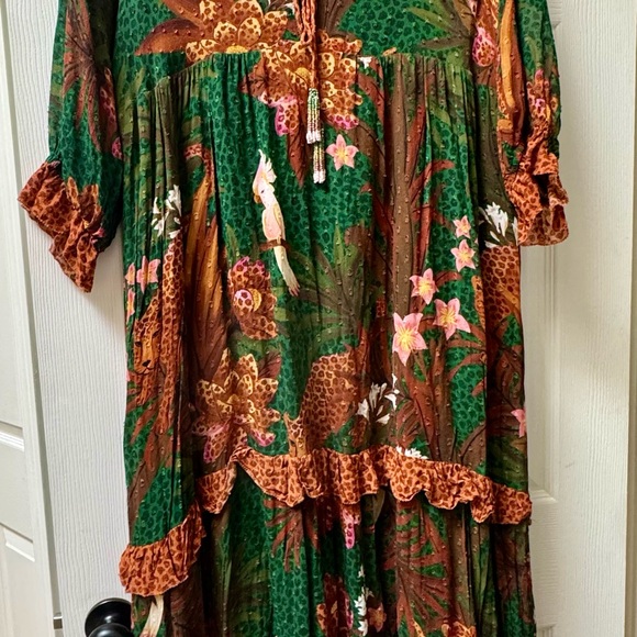 Farm Rio Maxi Dress Tropical Pattern - Picture 11 of 12